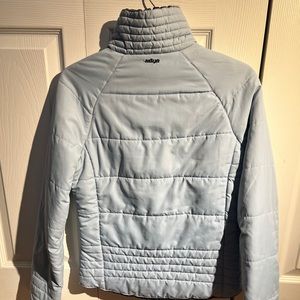 Jacket petite used blue and jacket to workout Adidas size s blue an white.